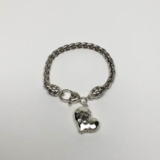Chunky Chain Lobster Clasp Heart Bracelet