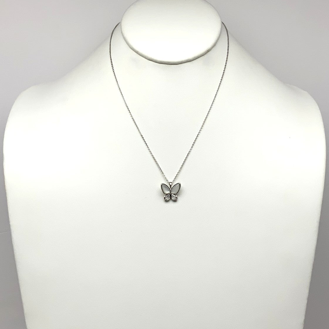 CZ Butterfly Pendant Necklace