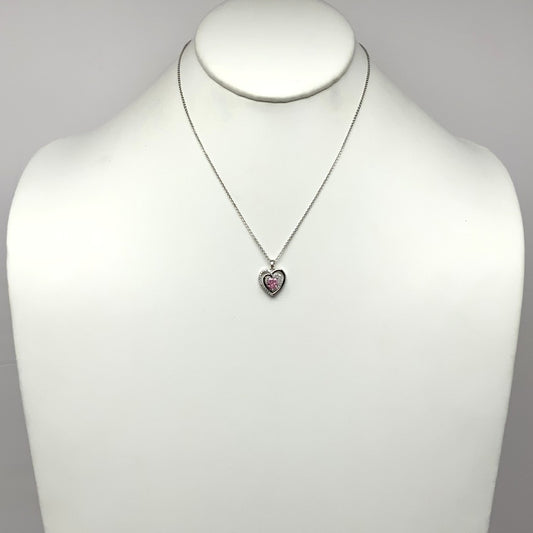 CZ Double Heart Necklace