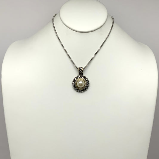 CZ Design Pearl Pendent Necklace