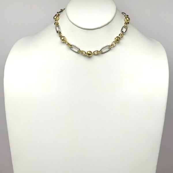 Chain Ball Mix Necklace