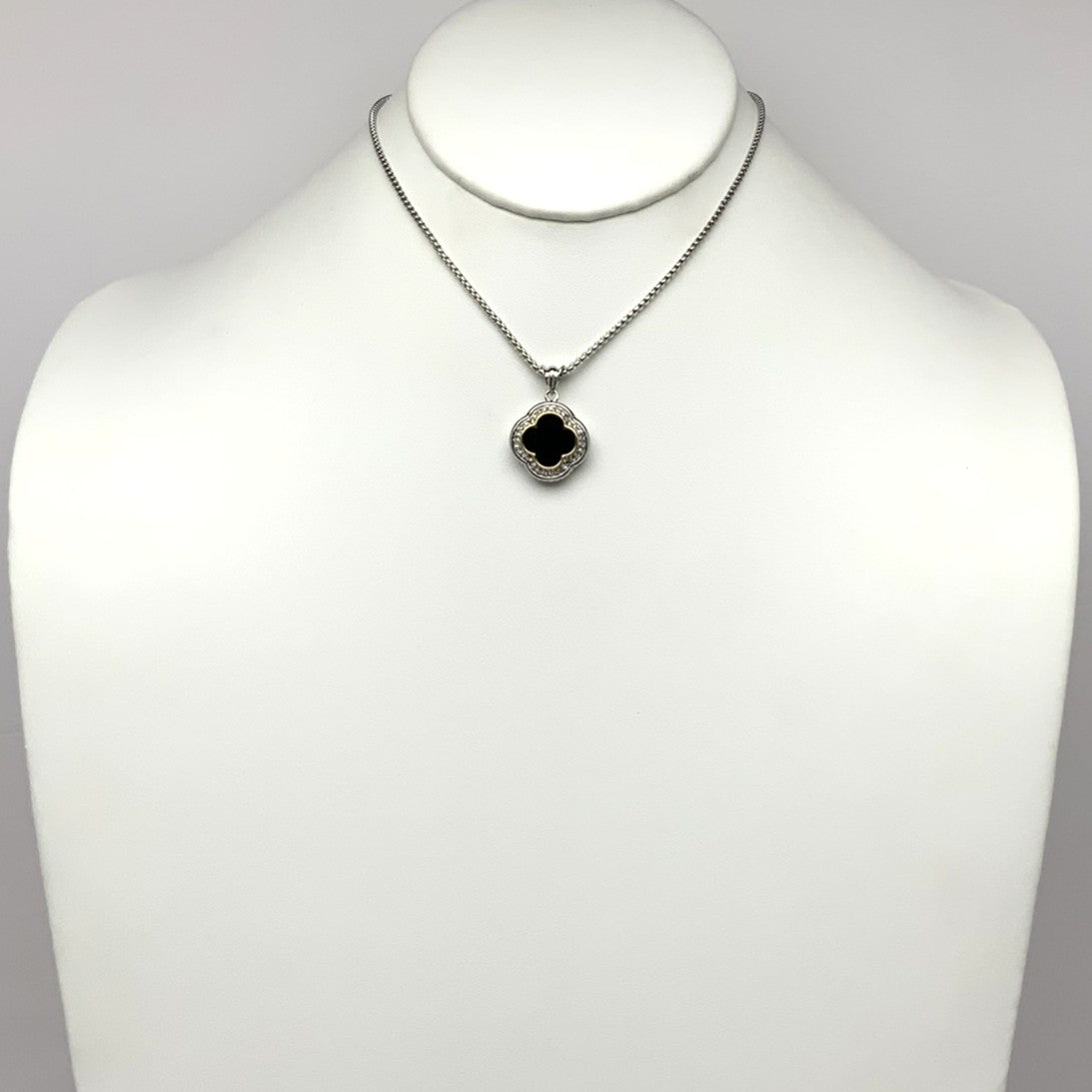 CZ Clover Pendant Necklace