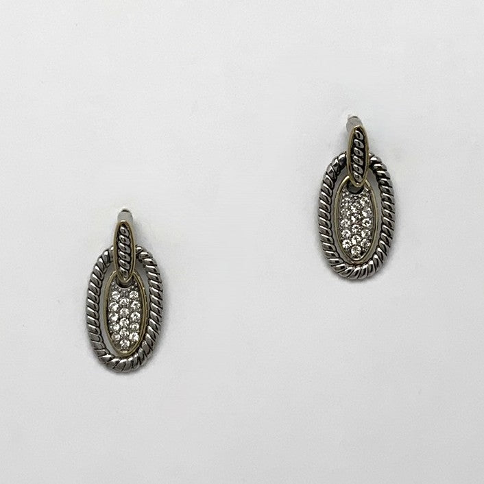 Cubic Zirconia Oval Earrings