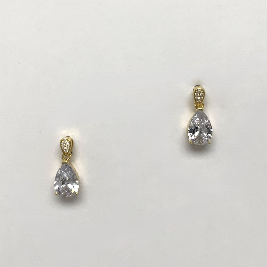 Teardrop CZ Crystal Earrings