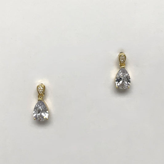 Teardrop CZ Crystal Earrings