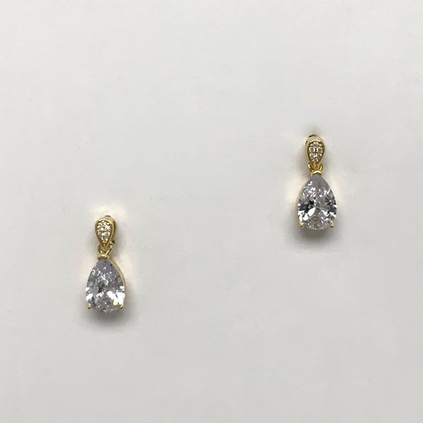 Teardrop CZ Crystal Earrings