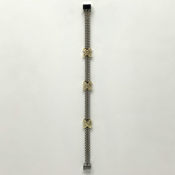 Magnetic Cubic Zirconia "X" Bracelet