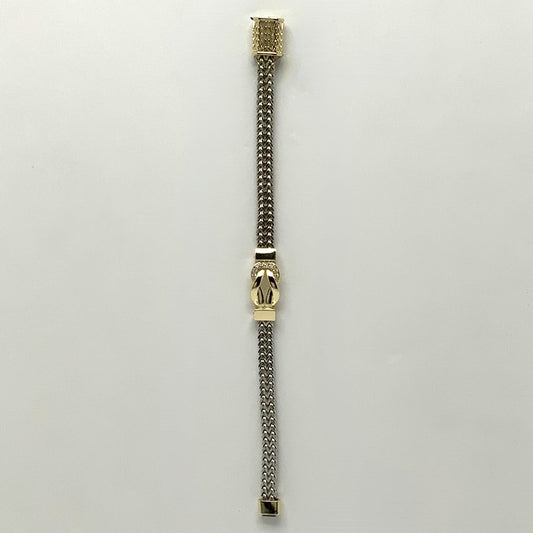 CZ Knot Wheat Chain Magnetic Bracelet