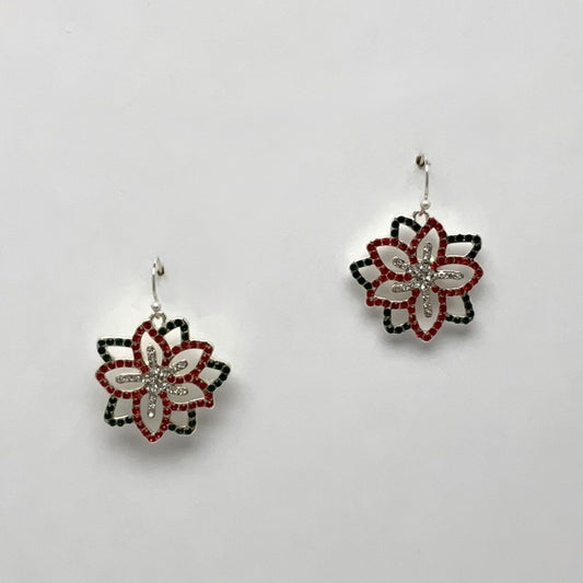 Christmas Flower Earrings
