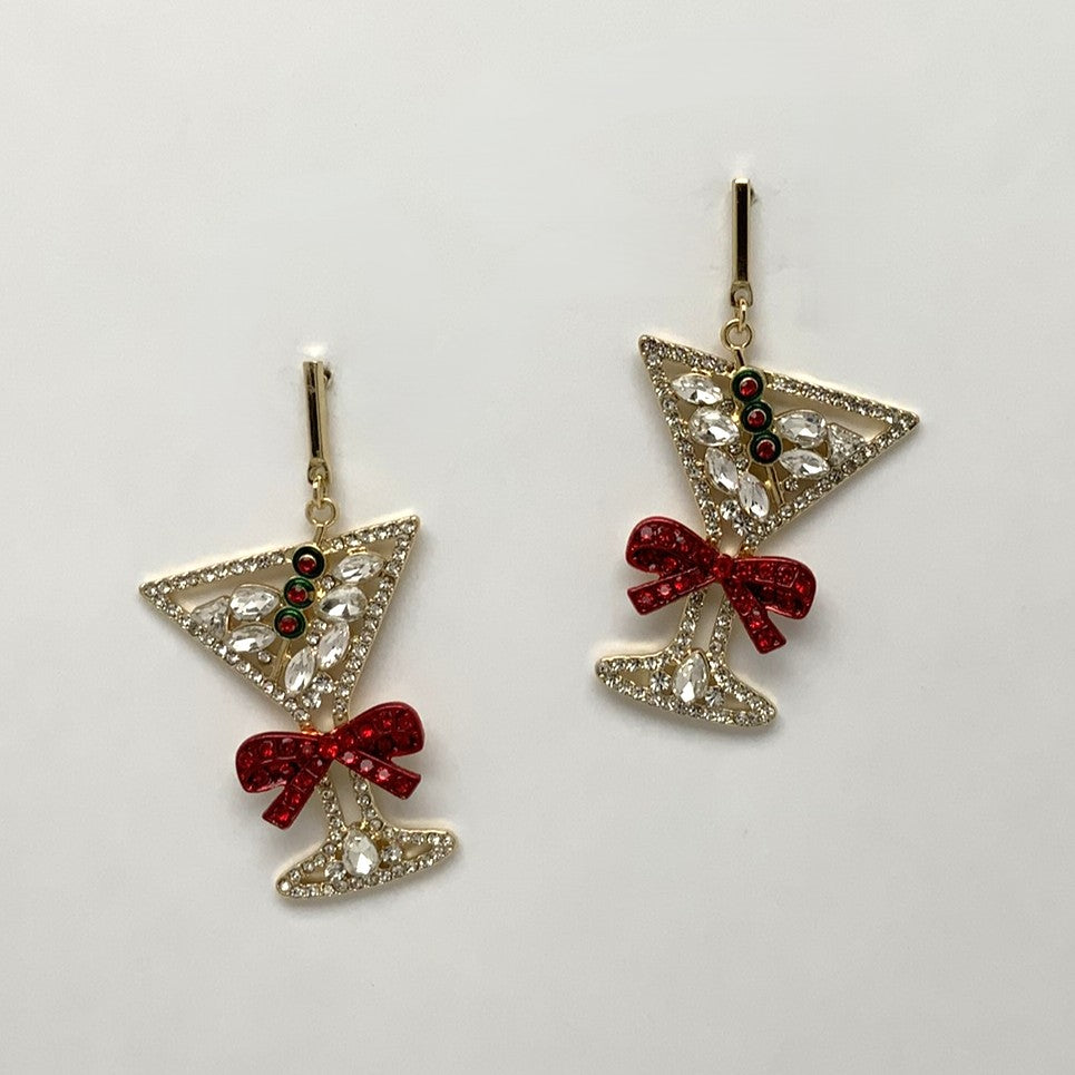 Christmas Martini Earrings