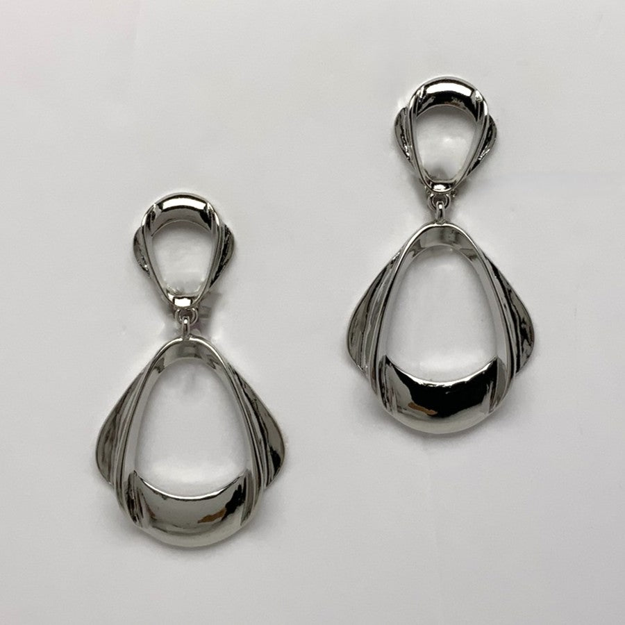 Twisted Tear Drop Clip Earrings