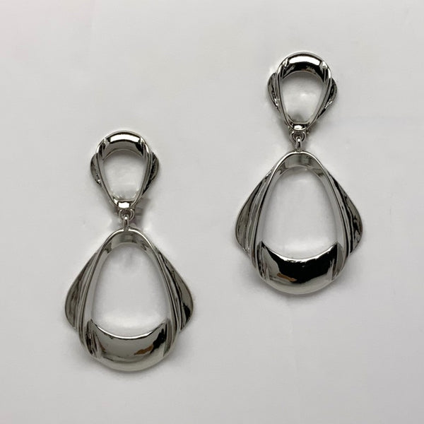 Twisted Tear Drop Clip Earrings
