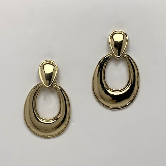 Oval Cut Drop Clip Earrings
