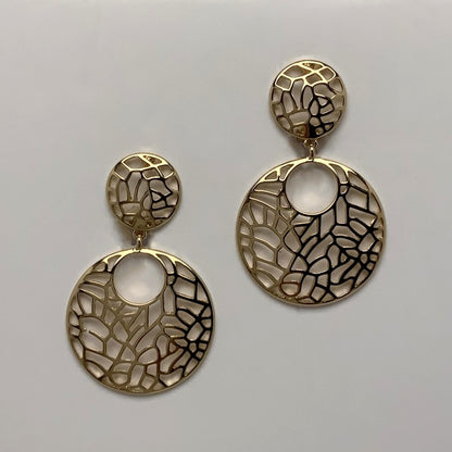 Metal Drop Clip Earring