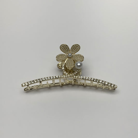 Flower Pearl Twist Hair Claw Clip