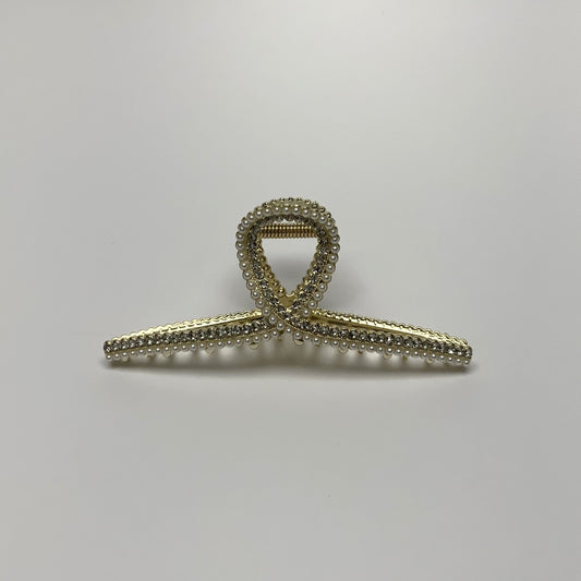 Twist Pearl Crystal Hair Claw Clip