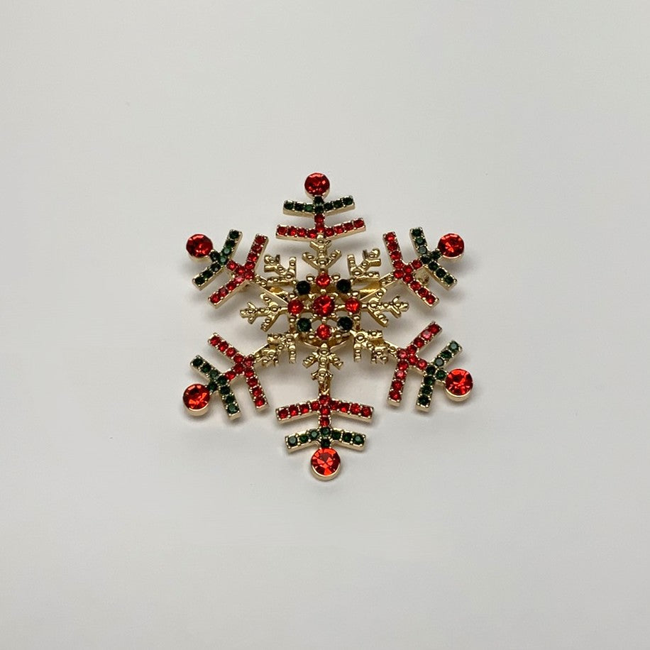 Crystal Snowflake Pin