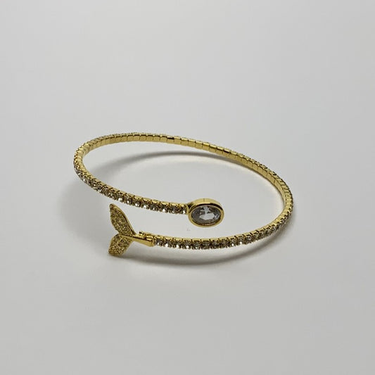 Dolphin Tail Crystal Wrap Bracelet