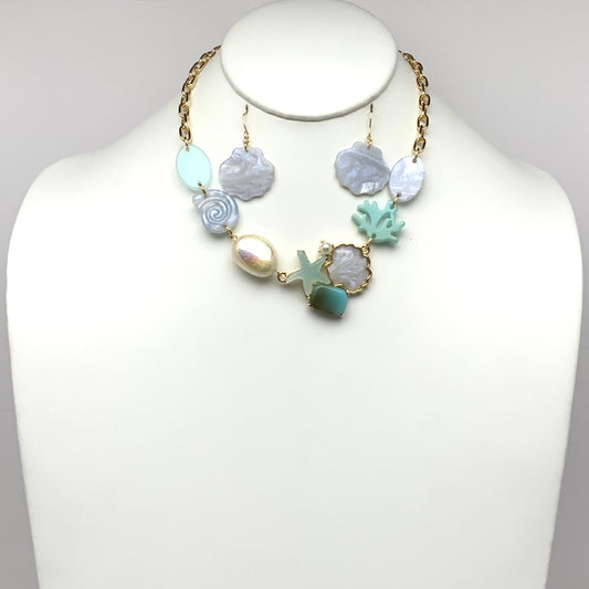 Sea Life Lucite Necklace
