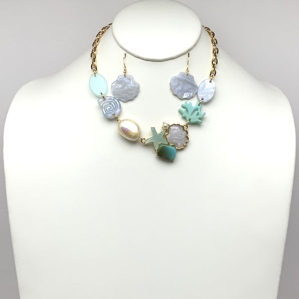 Sea Life Lucite Necklace