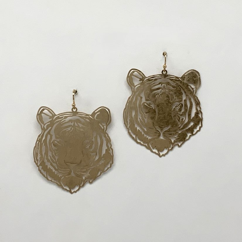 Metal Tiger Earri