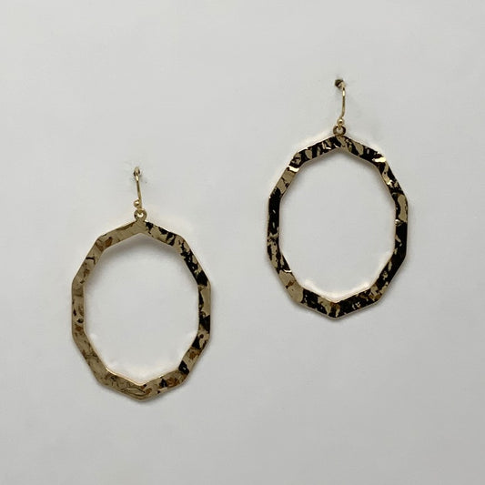 Textured Oval Earrings