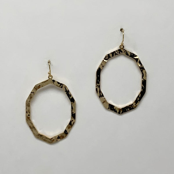 Textured Oval Earrings