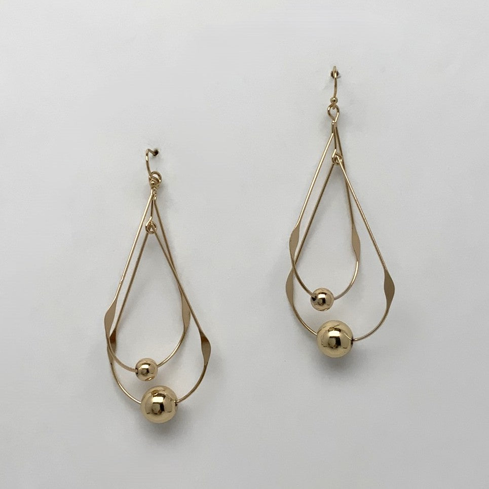 Double Teardrop Bead Earrings