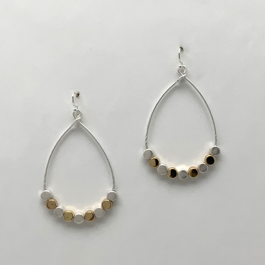 Teardrop Flat Bead Earrings