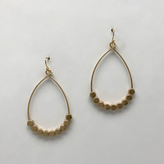 Teardrop Flat Bead Earrings