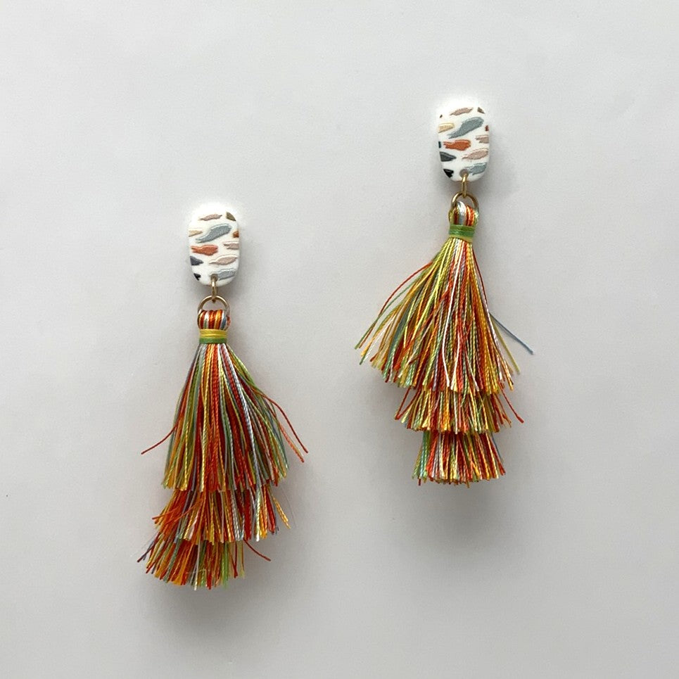 Lucite Tassel Earrings