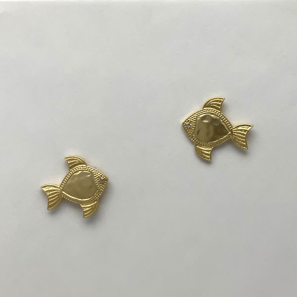 Textured Fish Earrings