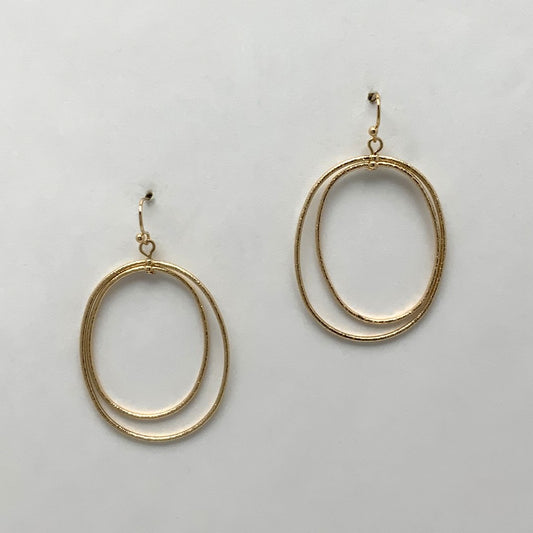 Two Oval Dangle Earrings