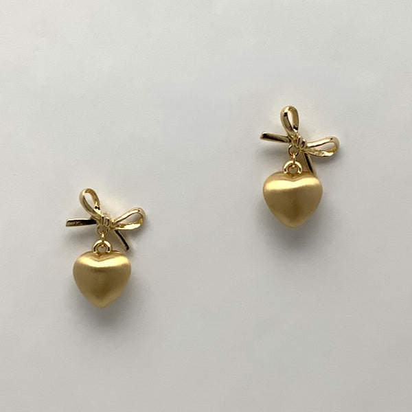 Heart Bow Earrings