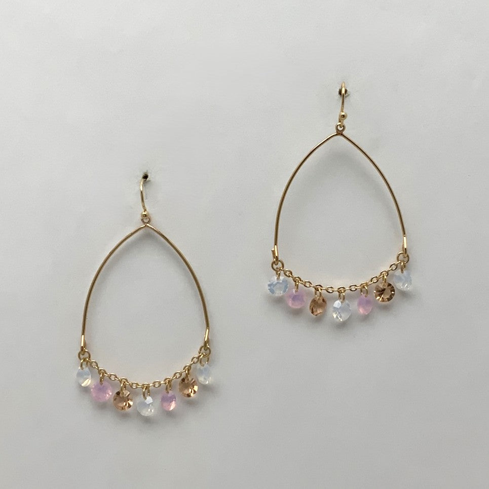 Teardrop Dangle Crystal Earrings