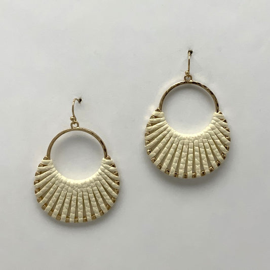 Faux Animal Skin Wrapped Earrings