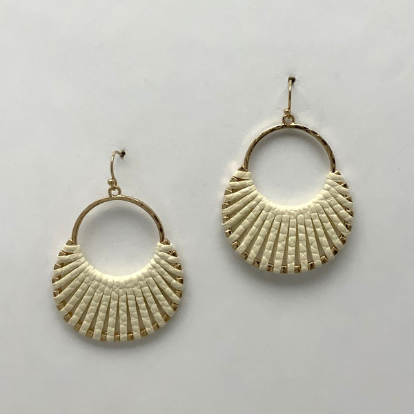 Faux Animal Skin Wrapped Earrings