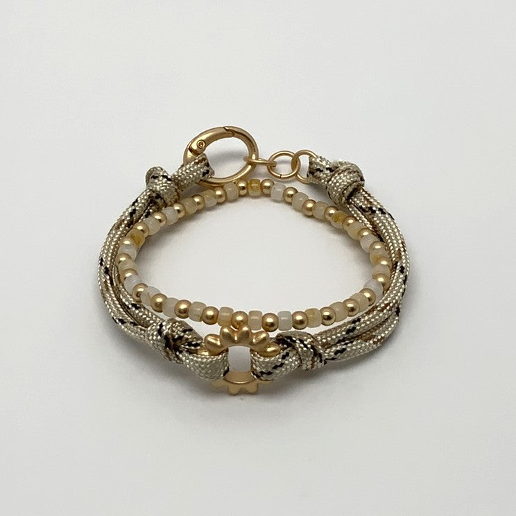 Cord Beaded Clasp Sun Ring Bracelet