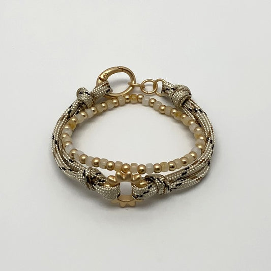 Cord Beaded Clasp Sun Ring Bracelet