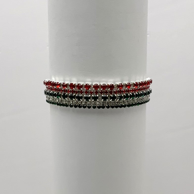 Holiday Crystal Bracelet Stack
