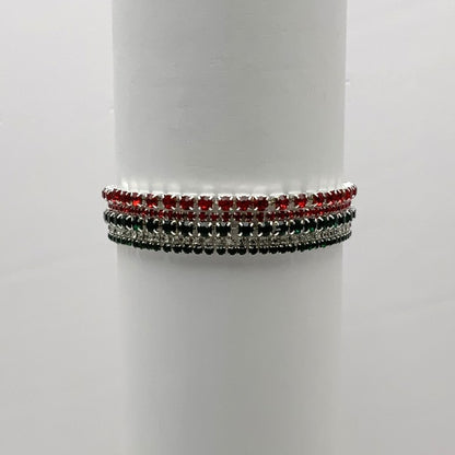 Holiday Crystal Bracelet Stack