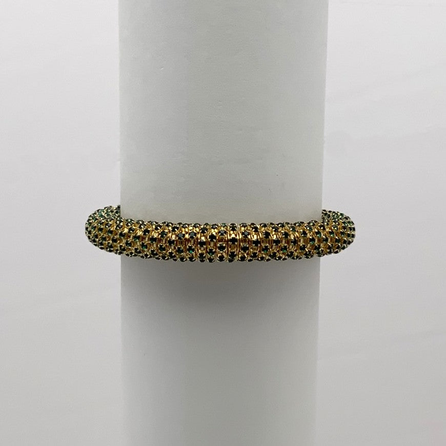 Thick Crystal Coil Bracelet
