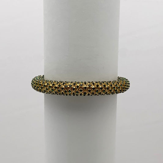 Thick Crystal Coil Bracelet