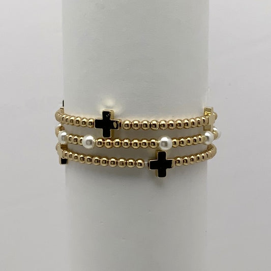Beaded Cross Bracelet Set