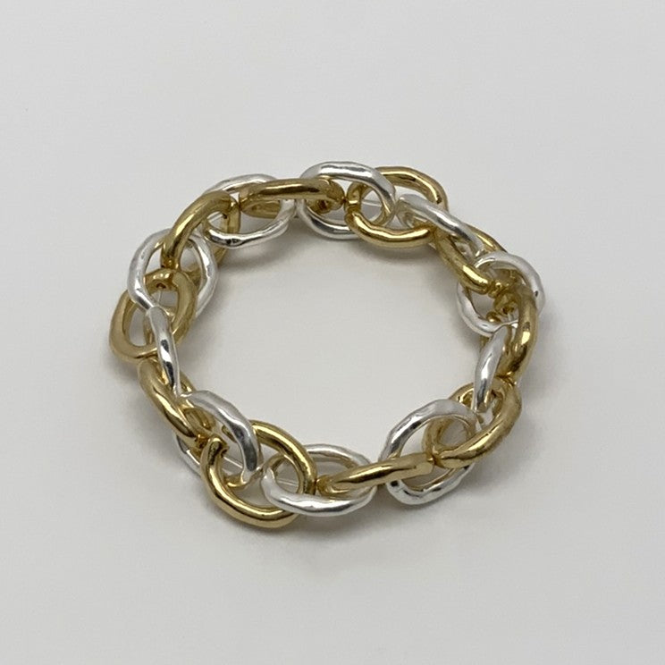 Skinny Designer Look Chain Link Stretch Bracelet