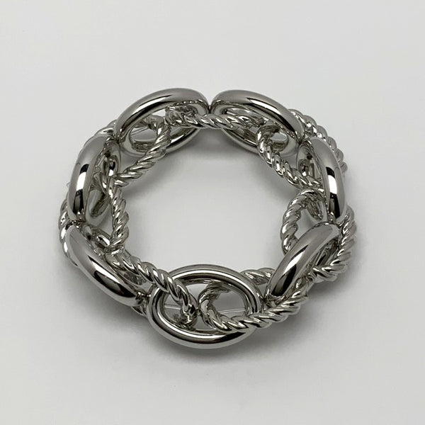 Thick Designer Look Chain Link Stretch Bracelet