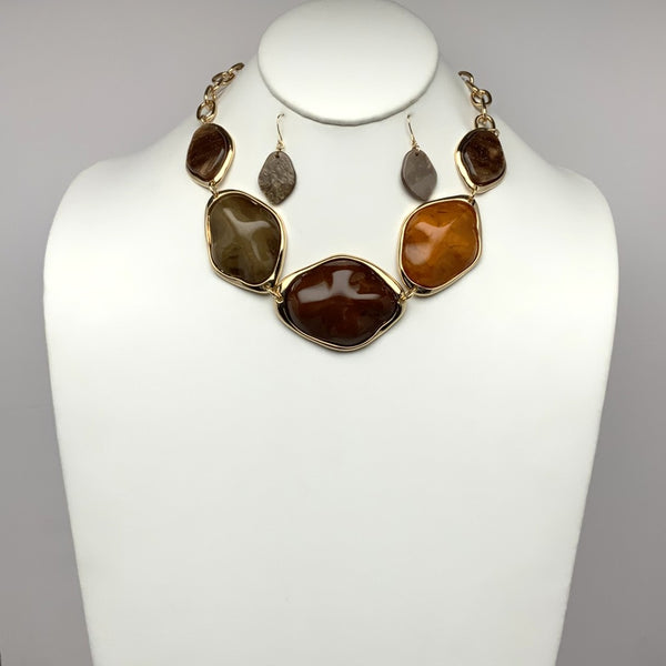 Geometric Stone Necklace
