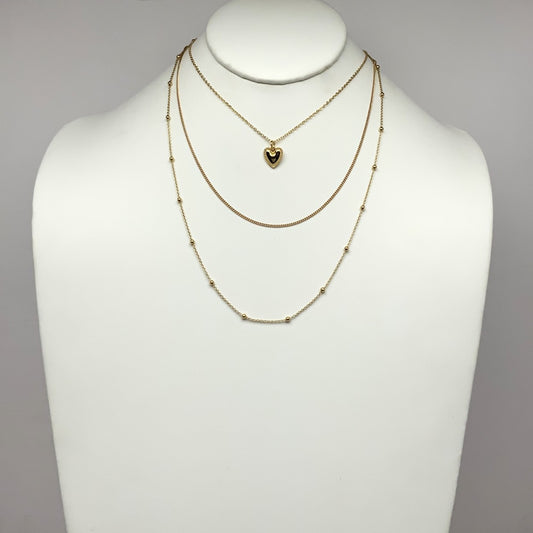 Layered Heart Necklace