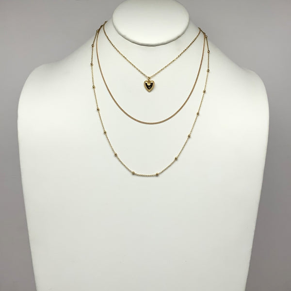 Layered Heart Necklace