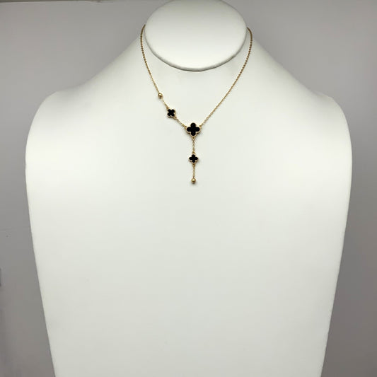 Elegant Clover Drop Necklace
